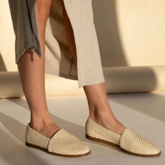 Nisolo Shoes - Nisolo Mara Bone Woven Leather Loafers Size 11.5 EUC